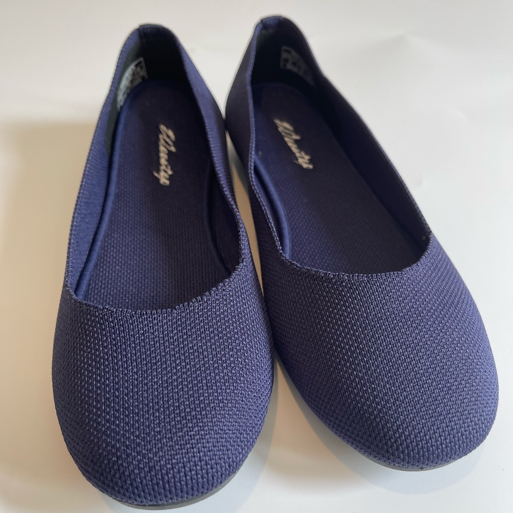 Weestep Women's Lightweight Comfort Knit Ballerina Flats Navy Sz. 8